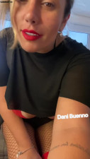 A Dani Buenno aka dbuennoa onlyfans Perfect blonde in stockings pulls cute pussy