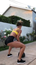 Sommer Ray aka sommerakaray onlyfans Openwork blonde erotically moving in front of the camera