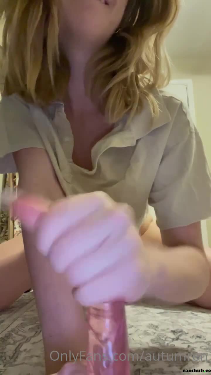 Performer Autumn aka autumren onlyfans cute with pigtails jumps on sex toy, # 1 Porn Archive - ePornREC